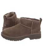Bottes en Velours de Cuir Ultra Mini New Heights marron