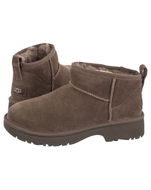 Bottes en Velours de Cuir Ultra Mini New Heights marron