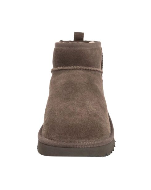 Bottes en Velours de Cuir Ultra Mini New Heights marron