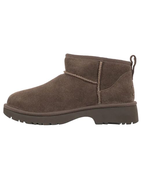 Bottes en Velours de Cuir Ultra Mini New Heights marron