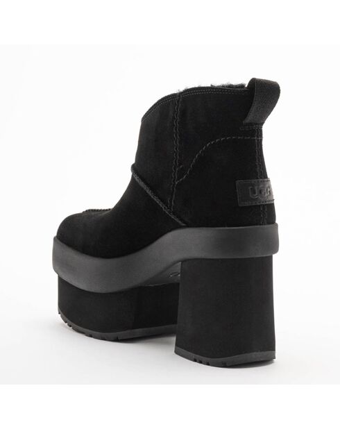 Bottes en Velours de Cuir New Heights Platform Mini noires - Talon 11,4 cm