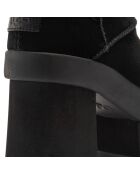 Bottes en Velours de Cuir New Heights Platform Mini noires - Talon 11,4 cm