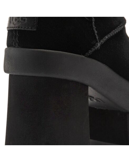 Bottes en Velours de Cuir New Heights Platform Mini noires - Talon 11,4 cm