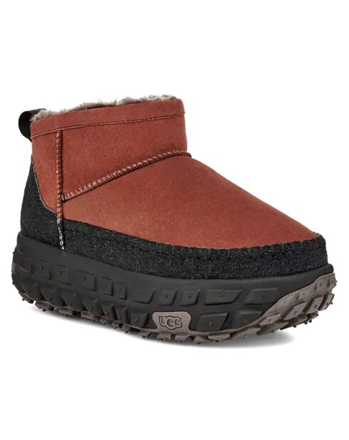 Bottes en Velours de Cuir Venture Daze Ultra Mini rouge/noir