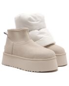Bottes Classic Mini Dipper Puffer beige clair