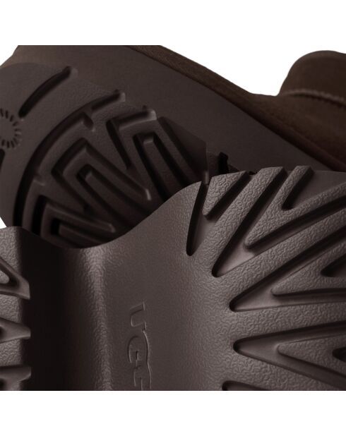 Bottes en Velours de Cuir Classic Ultra Mini New Heights chocolat - Talon 7 cm