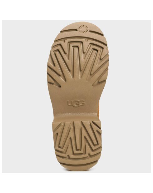 Bottes en Velours de Cuir Classic Twin Seam New Heights camel - Talon 7 cm
