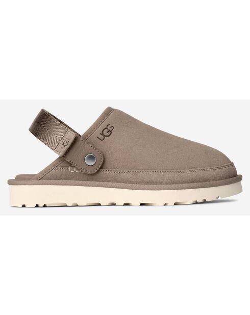 Chaussures en Velours de Cuir Goldencoast Clog Ii grises