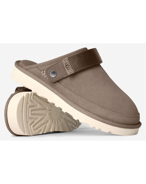 Chaussures en Velours de Cuir Goldencoast Clog Ii grises