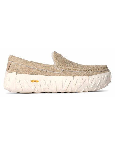 Chaussures en Velours de Cuir Ascot Wrap Tech beiges