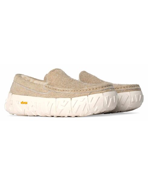 Chaussures en Velours de Cuir Ascot Wrap Tech beiges