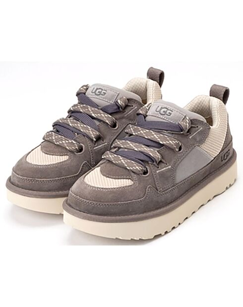 Baskets en Velours de Cuir Lo Lowmel grises