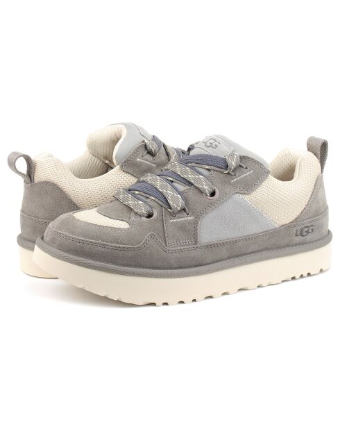 Baskets en Velours de Cuir Lo Lowmel grises