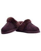Chaussons Ann en Peau de Mouton chocolat