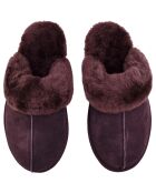 Chaussons Ann en Peau de Mouton chocolat