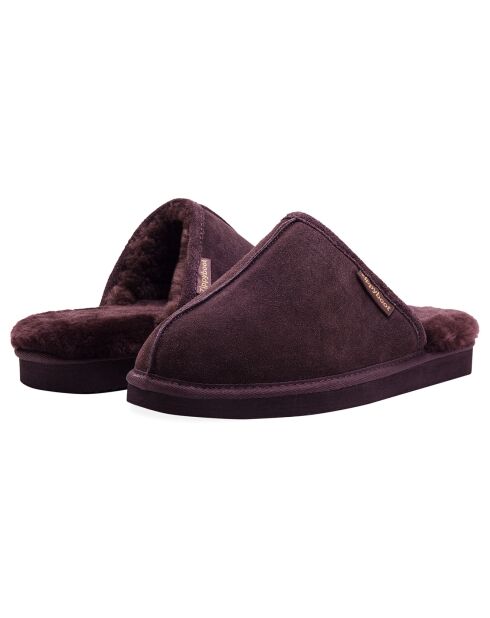 Chaussons Allen en Peau de Mouton chocolat