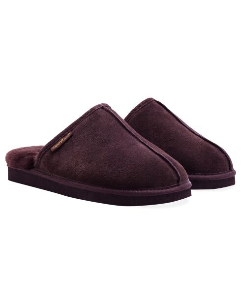 Chaussons Allen en Peau de Mouton chocolat