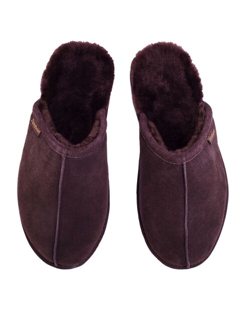 Chaussons Allen en Peau de Mouton chocolat