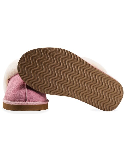 Chaussons Ann en Peau de Mouton roses