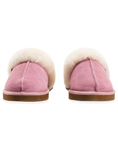 Chaussons Ann en Peau de Mouton roses