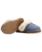 Chaussons Ann en Peau de Mouton bleus