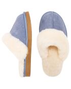 Chaussons Ann en Peau de Mouton bleus