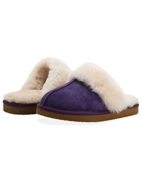 Chaussons Ann en Peau de Mouton violets
