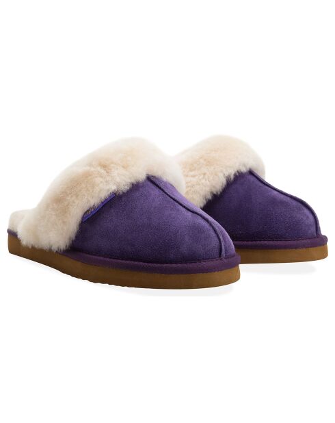 Chaussons Ann en Peau de Mouton violets