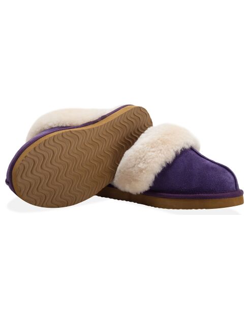 Chaussons Ann en Peau de Mouton violets