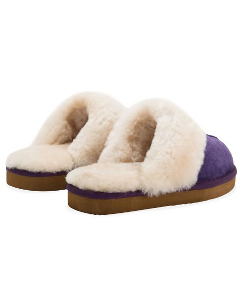 Chaussons Ann en Peau de Mouton violets