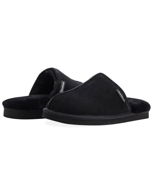 Chaussons Allen en Peau de Mouton noirs