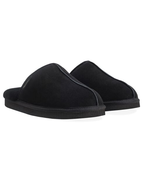 Chaussons Allen en Peau de Mouton noirs