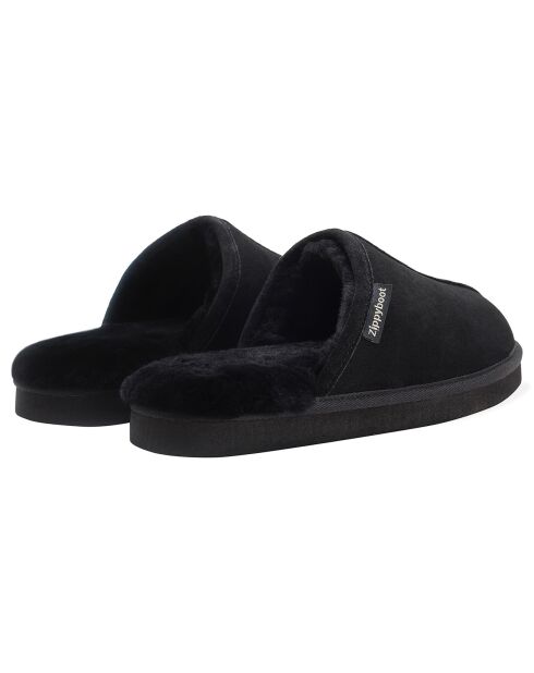 Chaussons Allen en Peau de Mouton noirs