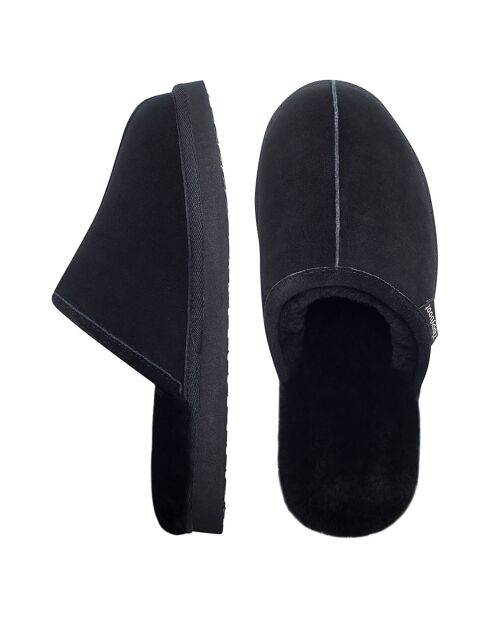 Chaussons Allen en Peau de Mouton noirs