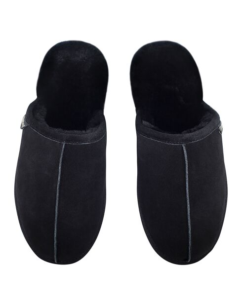 Chaussons Allen en Peau de Mouton noirs