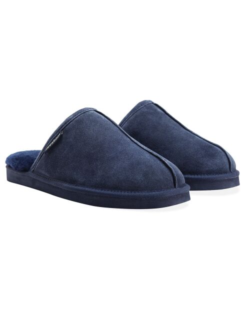 Chaussons Allen en Peau de Mouton marine