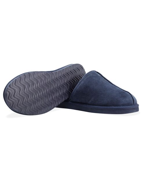 Chaussons Allen en Peau de Mouton marine