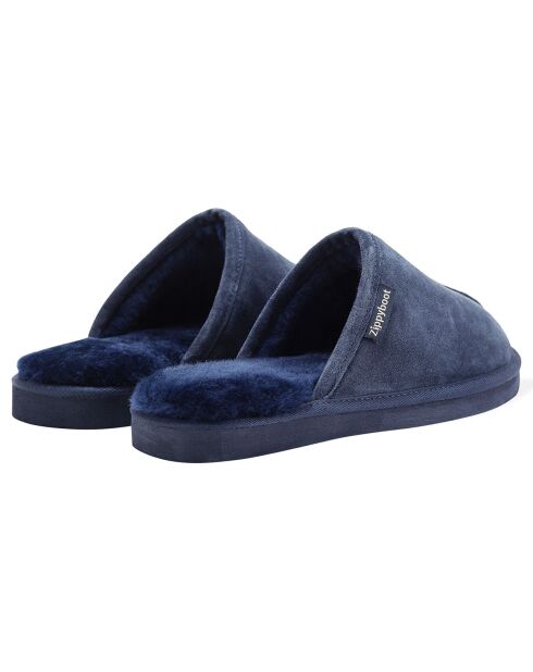 Chaussons Allen en Peau de Mouton marine