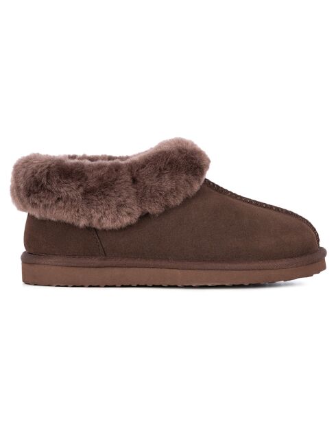 Boots Ann en Peau de Mouton chocolat