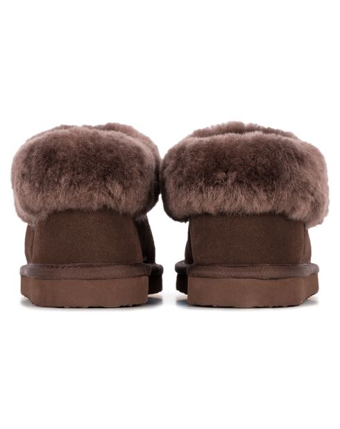 Boots Ann en Peau de Mouton chocolat