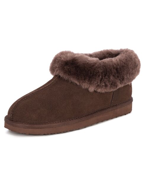 Boots Ann en Peau de Mouton chocolat