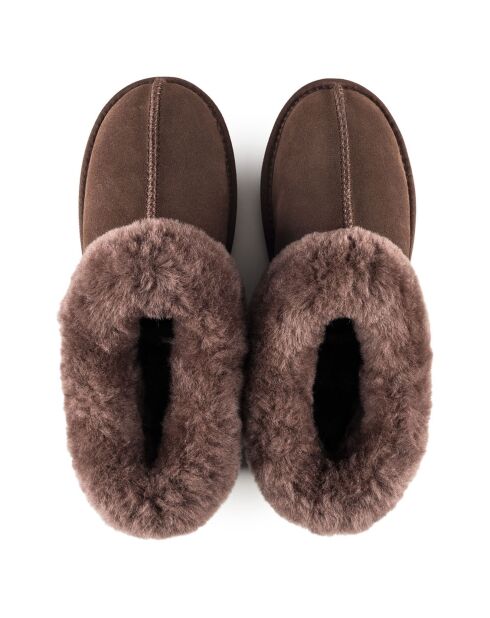 Boots Ann en Peau de Mouton chocolat