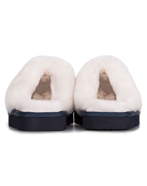 Chaussons Suzie en Peau de Mouton marine