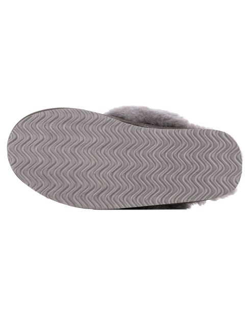 Chaussons Ann en Peau de Mouton gris