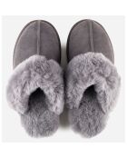 Chaussons Ann en Peau de Mouton gris