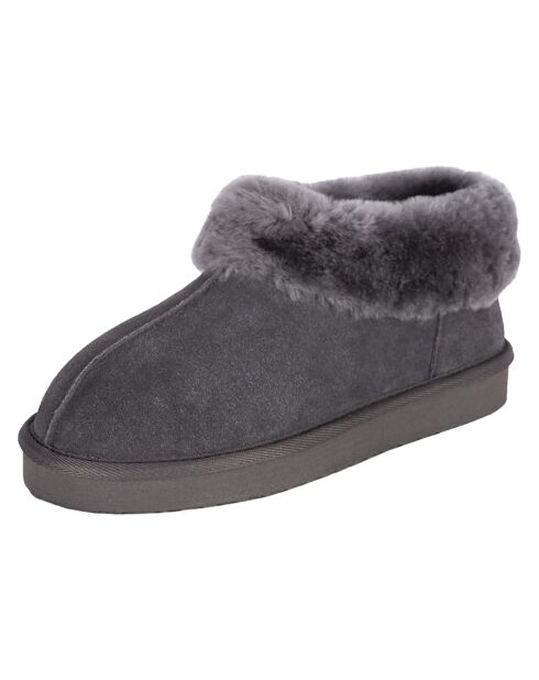 Boots Ann en Peau de Mouton grises