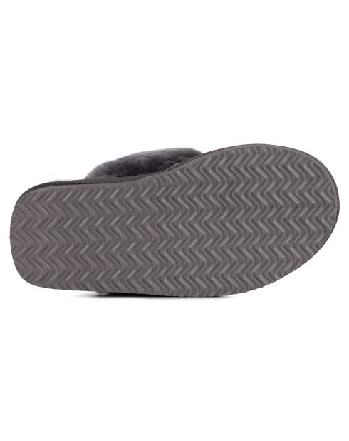 Chaussons Suzie en Peau de Mouton gris