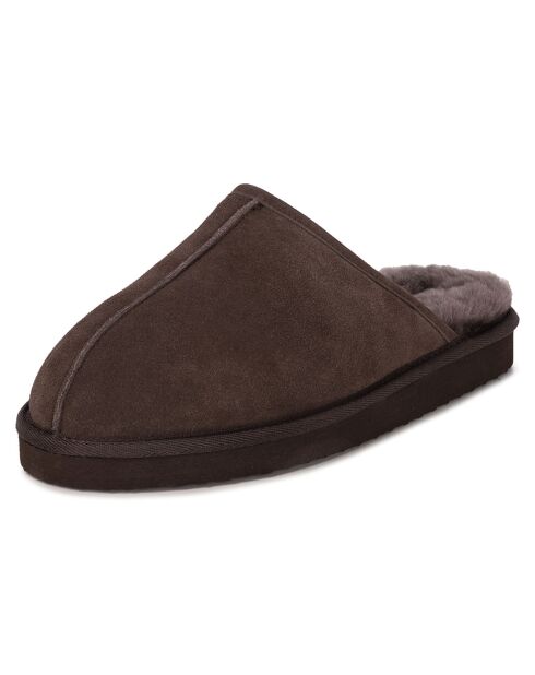 Chaussons Max en Peau de Mouton marron