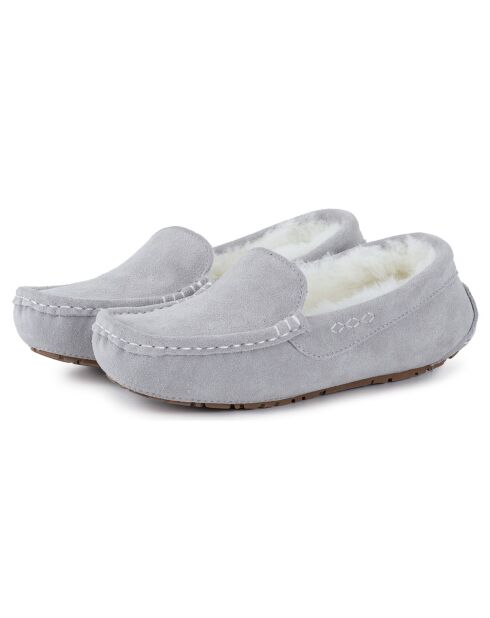 Mocassins Evelyn en Peau de Mouton gris