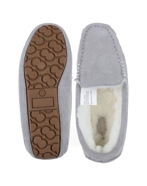 Mocassins Evelyn en Peau de Mouton gris